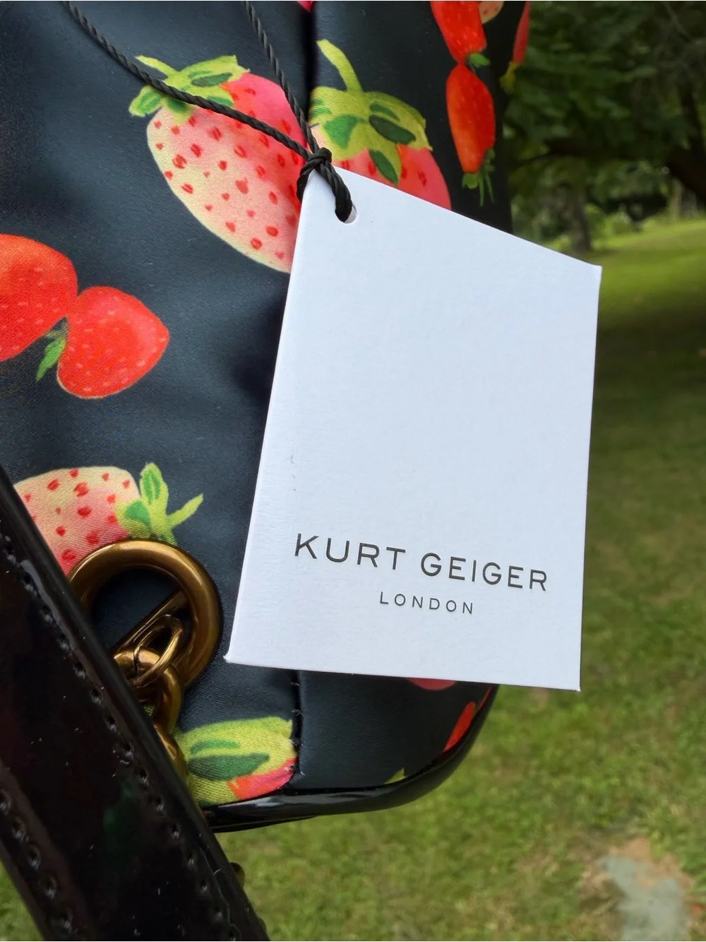 Kurt Geiger London Portobello Strawberry Print Small Backpack NWT